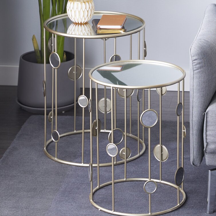 Round nest deals of tables silver